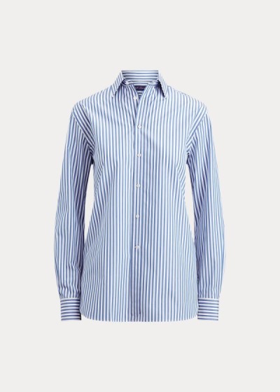 Women's Ralph Lauren Adrien Striped Cotton Shirts | 124593EYX